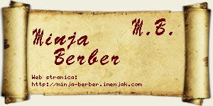 Minja Berber vizit kartica